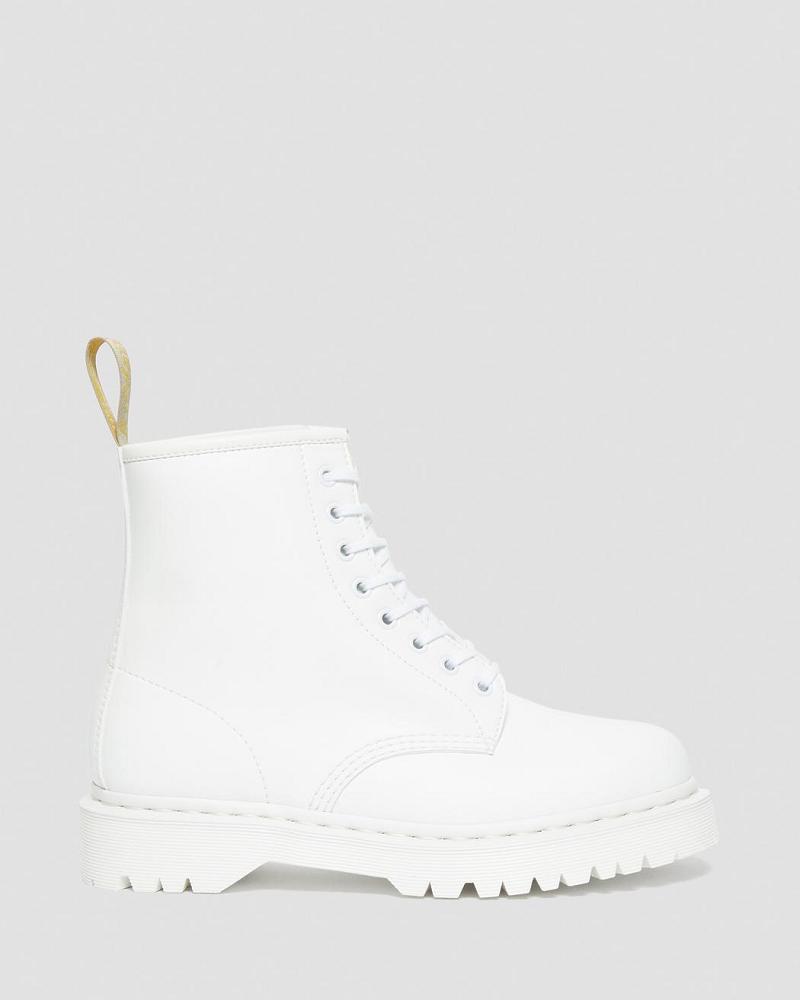 White Men's Dr Martens Vegan 1460 Bex Kemble Mono Platform Boots | CA 565ZUT